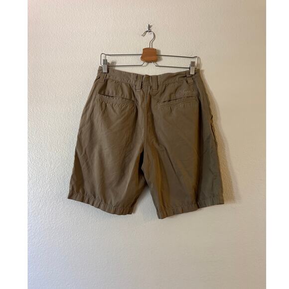 Honolua Men’s Chino Shorts 28 Khaki Flat Front Mid Rise Embroidered 9" Inseam - Picture 2 of 8